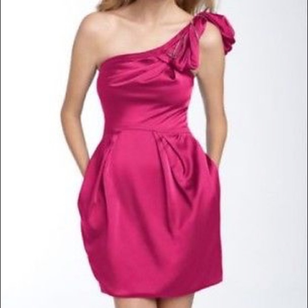 BCBG One Shoulder Cocktail Dress